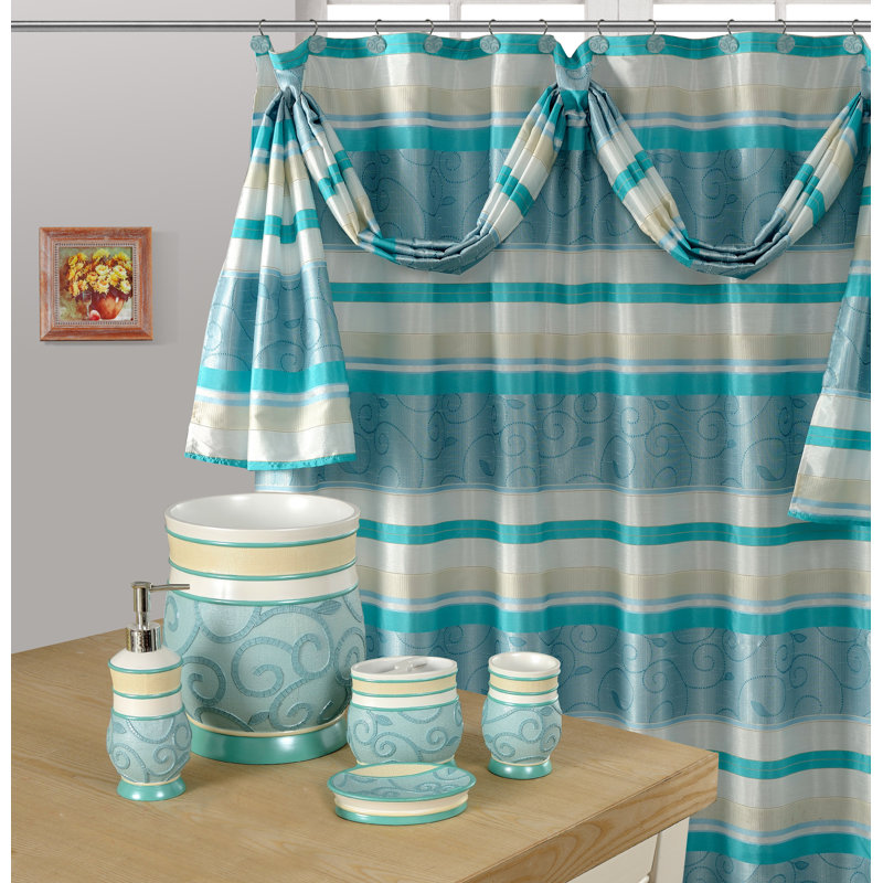 Luz Striped Shower Curtain