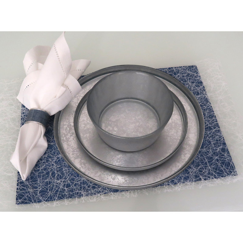 Vaisselle en acier inoxydable - Ensemble de 12, Argent