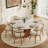 Mid-Century Modern Swivel Dining Chairs Set Of 2, Round Back Dining Chairs, Breakfast Table Chairs, Chairs For Wooden Table, Beige & Light Walnut
