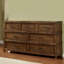 6 tiroirs Rhonda Commode en chêne antique