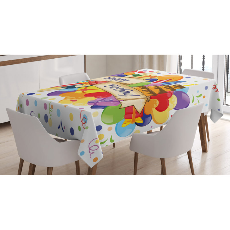 Birthday Tablecloth, 84" L x 60" W