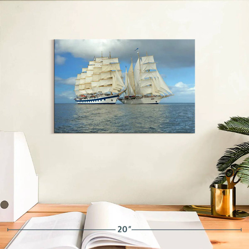 Mehar Sister Ships At Sea, 8" H x 12" W