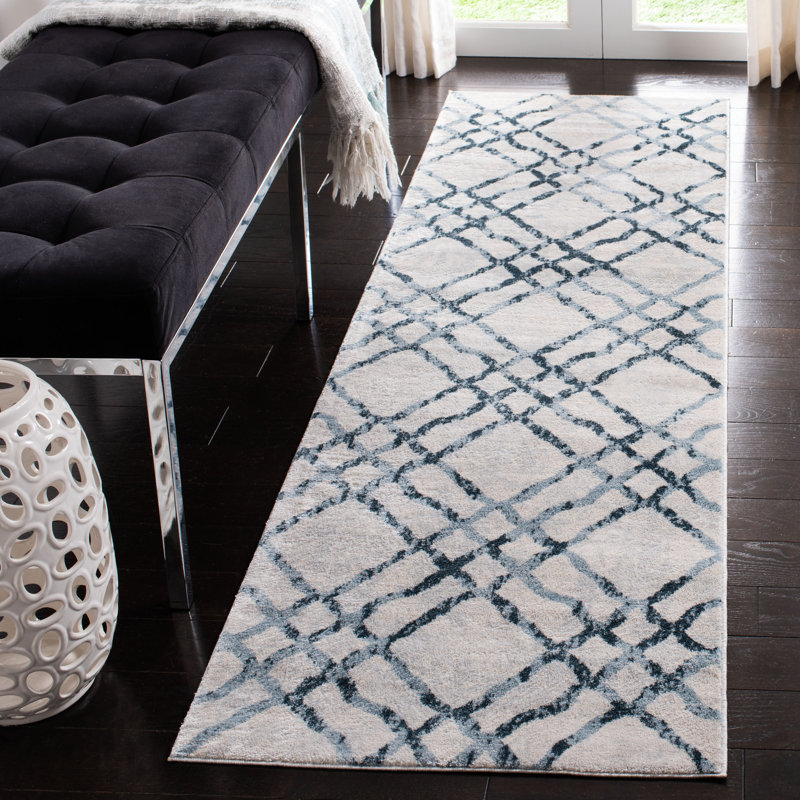Leytonstone Geometric Hand Woven Area Rug, Runner 66 x 213 cm