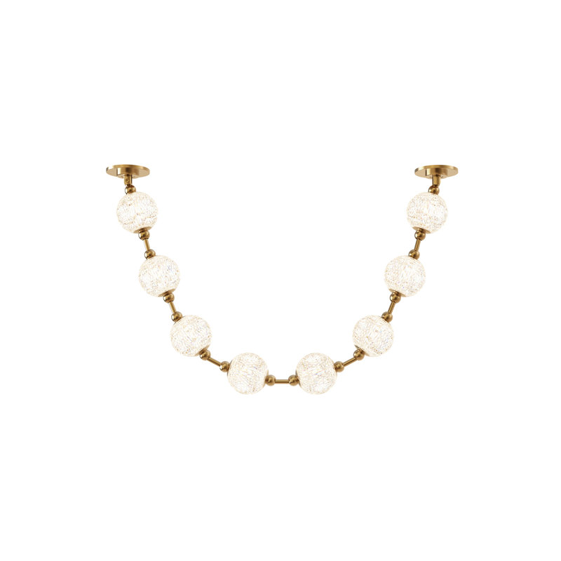 Luminaire suspendu unique à 8 lumières Marni, Laiton naturel