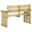 Bowmin Solid Wood Pine Outdoor Bench