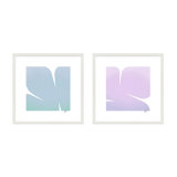 Purple & Blue Clouds. Set Of 2 Painting by Lee Lessem