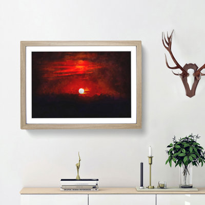 Deep Red Sunset in Italy - Picture Frame Graphic Art Print