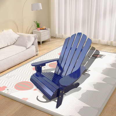 Outdoor Or Indoor Wood Children Adirondack Chair,Blue