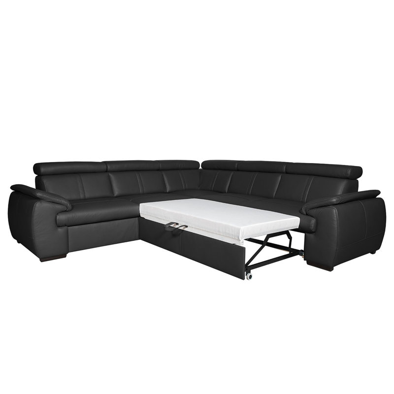 Bangert 5 Seater Sofa Bed, Black