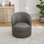Fauteuil d'appoint pivotant à 360 ° en cuir fleur, fauteuil de style moderne Mid-Century pour le salon et le bureau-694009093