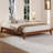 Queen 12" Solid Bamboo Platform Bed Frame, Wood Slats