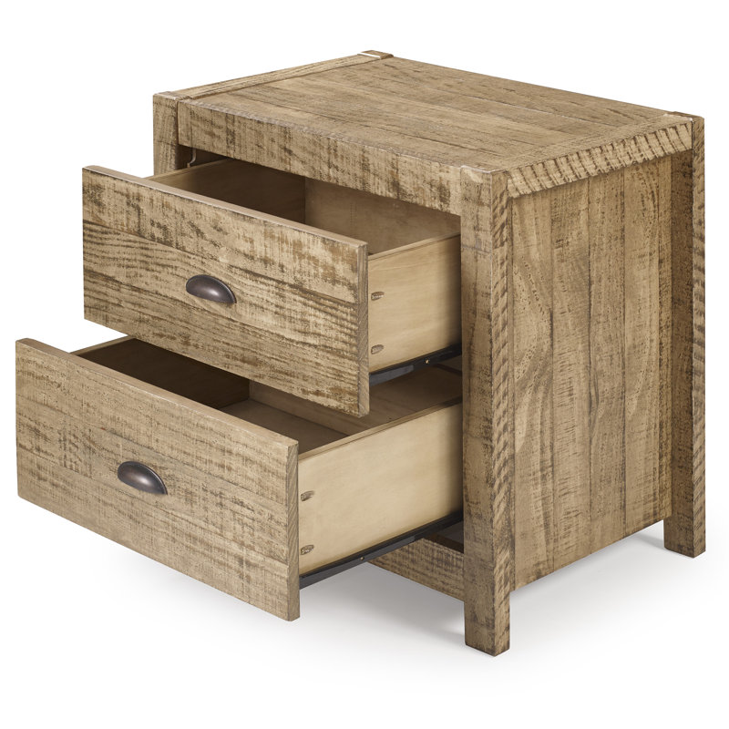 57cm W Kiln Dried Hardwood Bedside Table