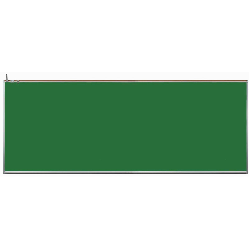 AARCO Magnetic Porcelain and Steel Mounting / Installation Required and Wall Chalkboard, Green, 48" x 120"