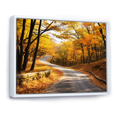 «Golden Autumn Road Into The Forest III» - art mural route