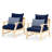 Paulet Acacia Outdoor Lounge Chair , Sunbrella® Cushions Included-1100410854