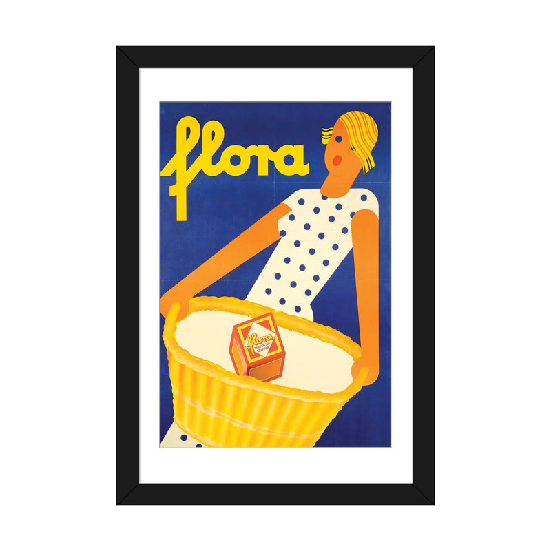 «Flora Soap», impression sur toile, H 24 po x l 16 po x P 1 po, Papier d'art encadré noir, Blanc