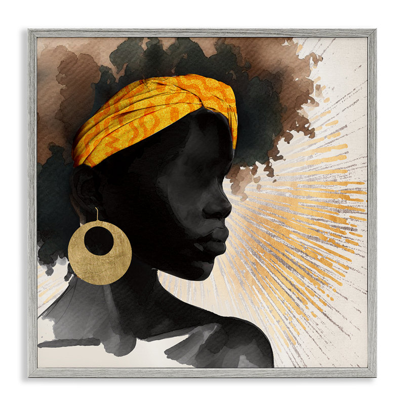 Silhouette de soleil levant avec giclée encadrée, conception par CAD Designs, Giclée de ferme grise encadrée