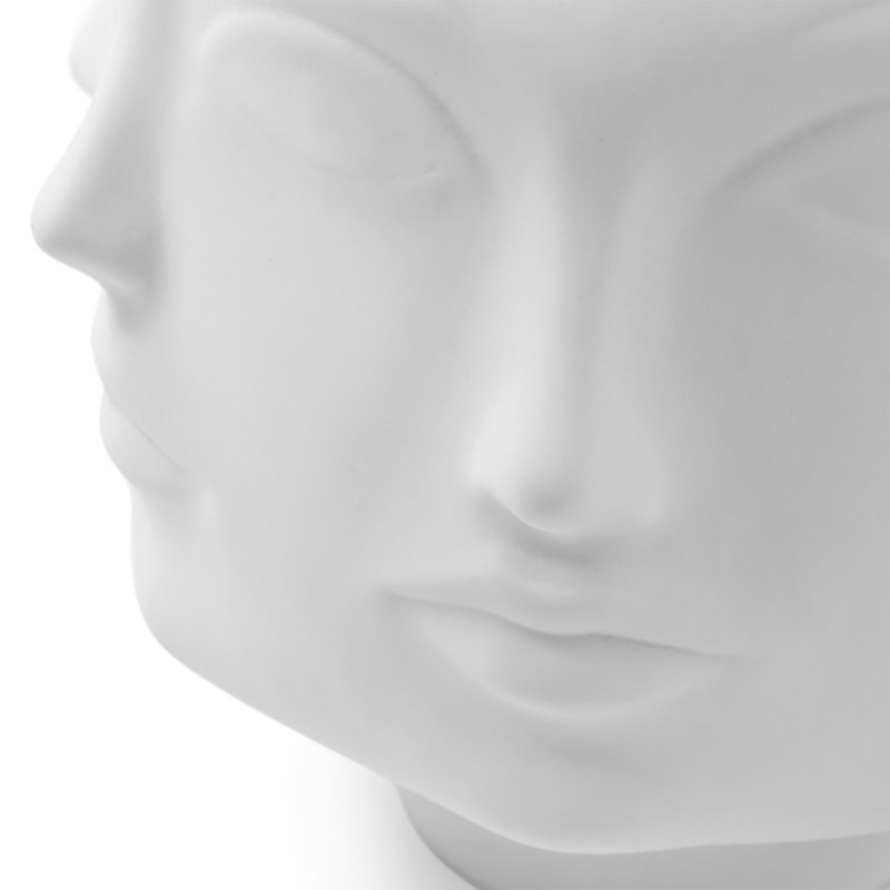 Giant White Porcelain Decorative Face Vase