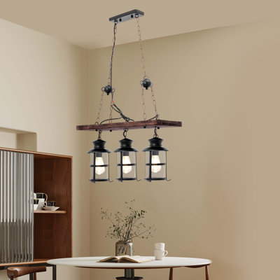Luminaire suspendu pour îlot de cuisine 3 lumières Brocadero