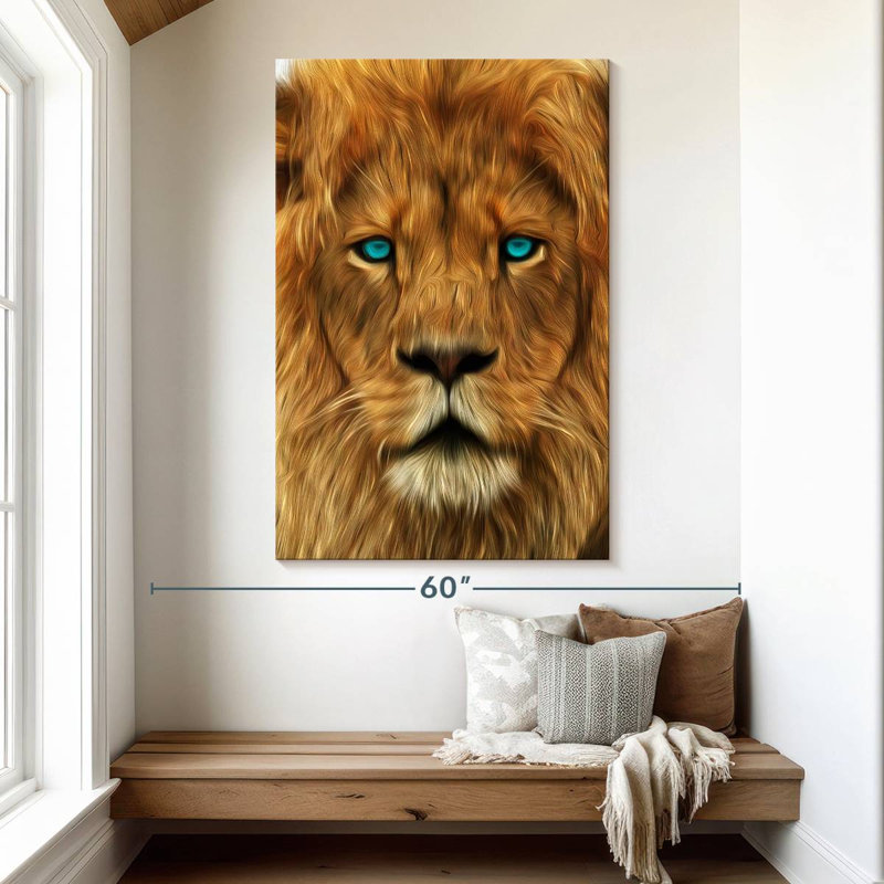 Brampt Lion Gaze, 51" H x 34" W