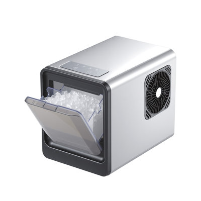 Countertop Nugget Ice Maker with Drawer-Style Access, 33 lbs/Day Portable Machine, Self-Cleaning Function for Home Kitchen Office Bar