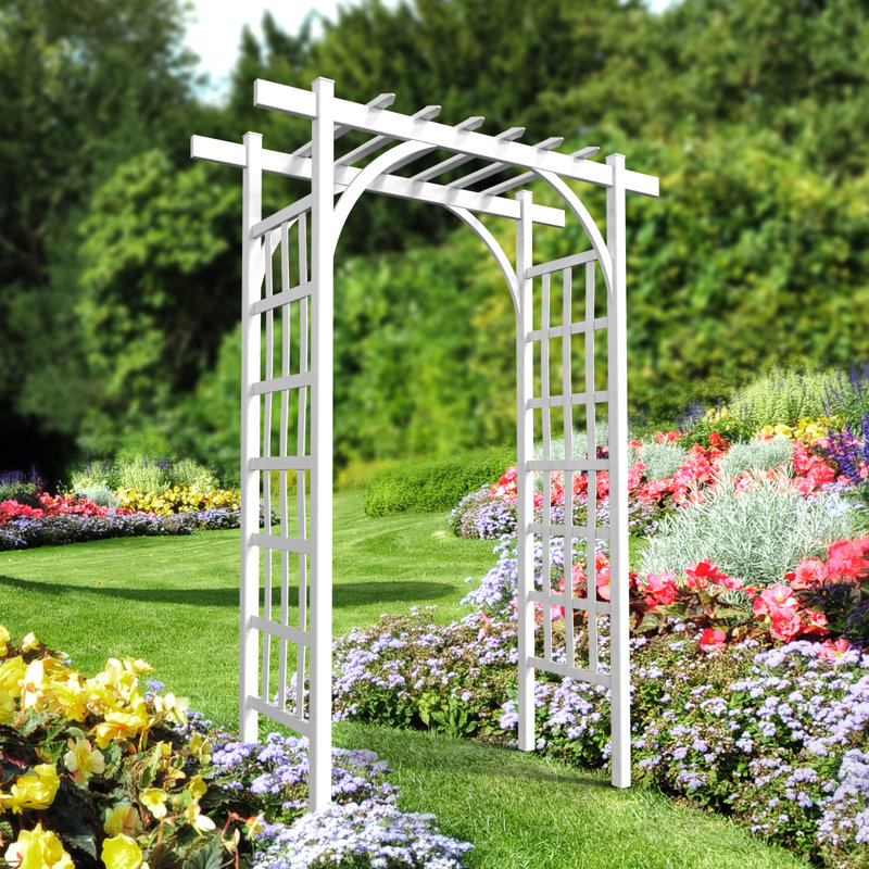 Tonnelle de mariage en vinyle 61 po x l 21,5 po, Blanc