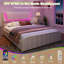 Upholstered Platform Bed With Adjustable Headboard And 4 Storage Drawers-1368083646-1368083640