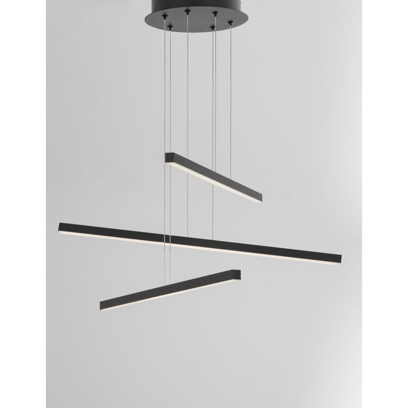 3 - Light Black LED Cluster Pendant