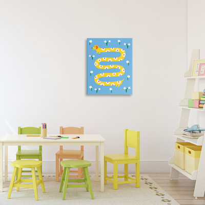 Long Floral Whimsical Dog Canvas, design by Nadia Hassan