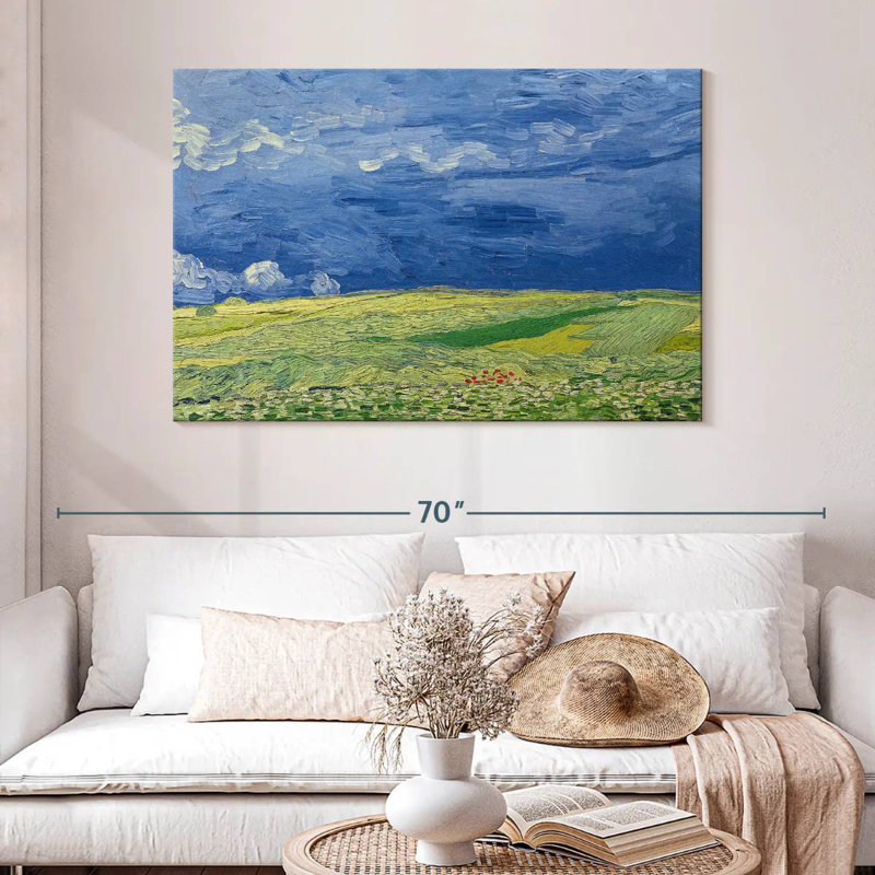 Wheatfields Under Thunderclouds, 32" H x 48" W