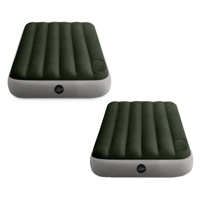 Intex Dura-Beam Standard Downy Airbed w/ Built-In Foot Pump, Twin Size by Intex