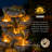 5 Tiered Solar Powered Water Fountain, Solar Water Fountain Outdoor Garden Cascading Rock Water Fall Fountains Outside With Lights For Backyard, Patio, Deck, Porch, 24" H X 13.39" L X 9.6" W