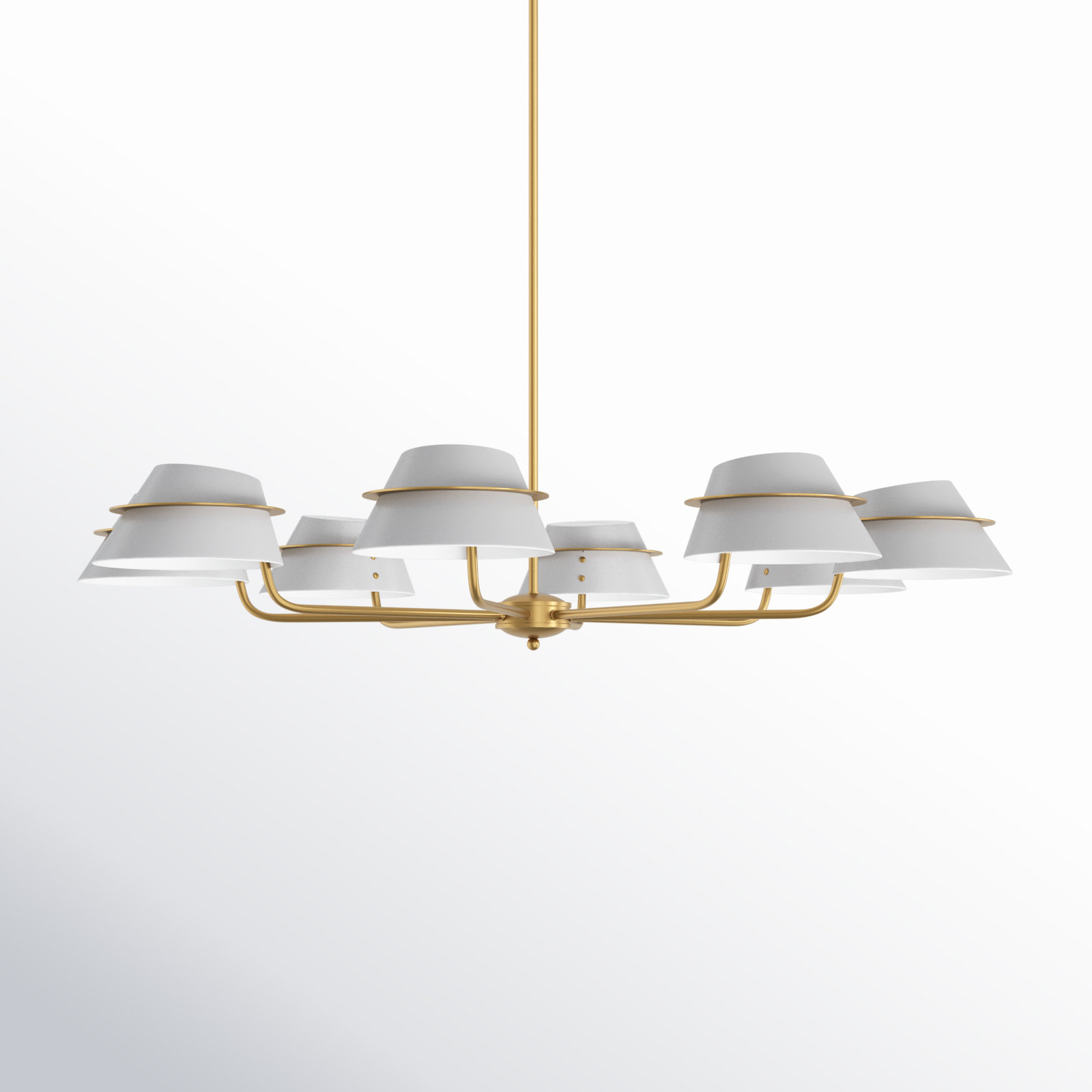 Mirena 8 - Light Steel Dimmable Chandelier
