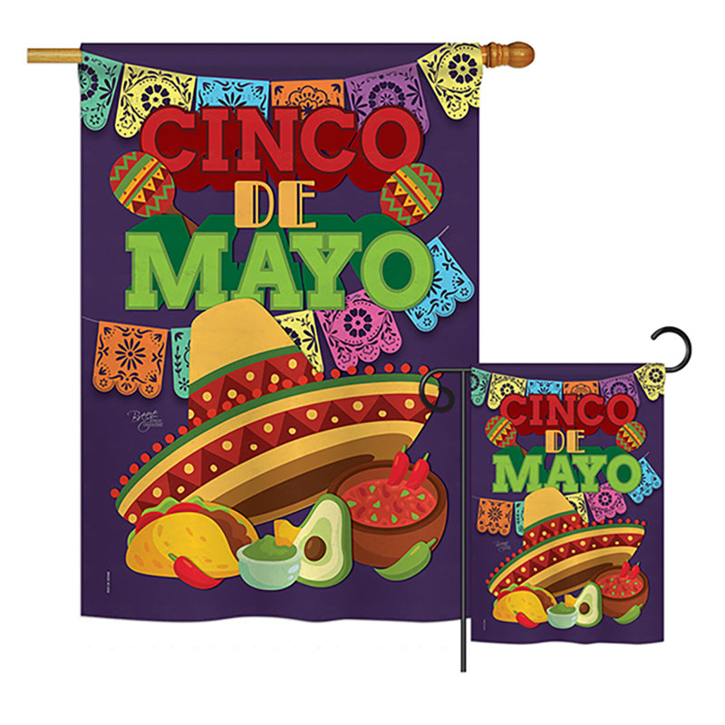Double Sided Polyester Cinco De Mayo