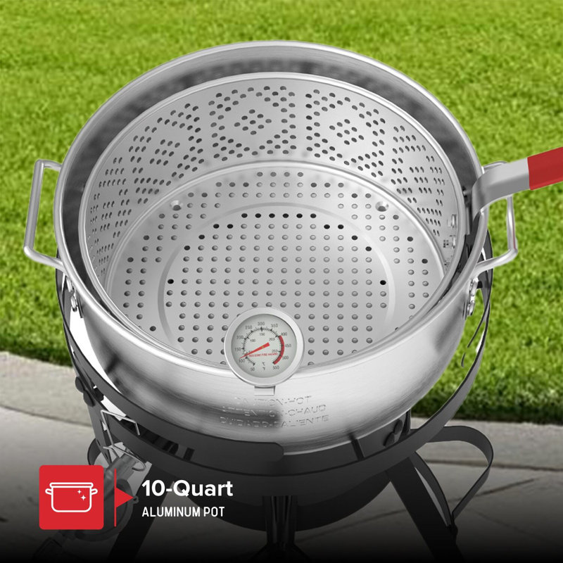 Nexgrill 10 Qt. Aluminum Fish and Wings Propane Fryer Kit