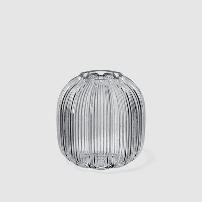 Villeroy & Boch Fleur Vase 4.25 in Clear, Dishwasher Safe, Small Table Vase, Floral Design, Decorative Glass, Mouth-Blown, Home Decor