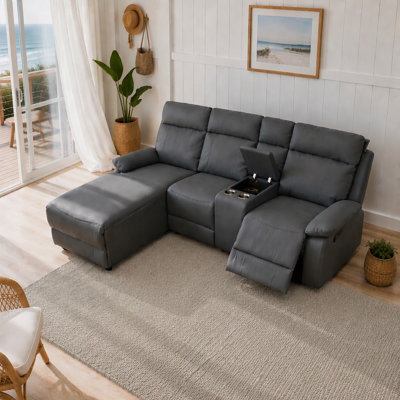 4 Seater Leather Sofa