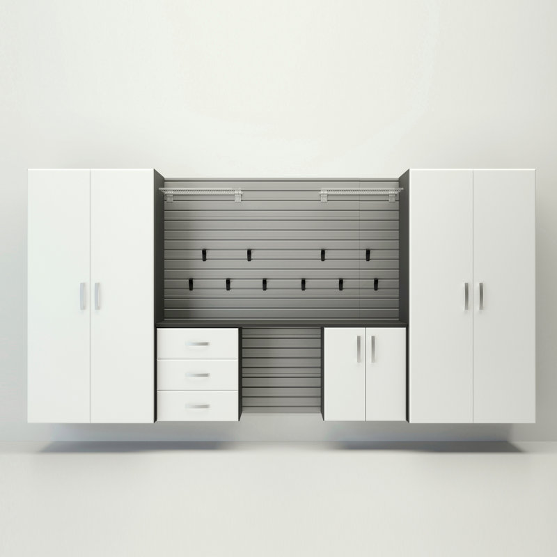 Deluxe 3 Piece Storage System, White/Silver