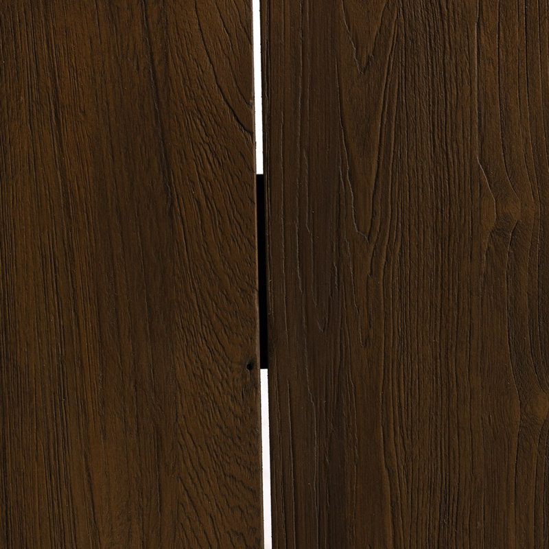 Stewart Outdoor Teak Dining Table, Dark Walnut