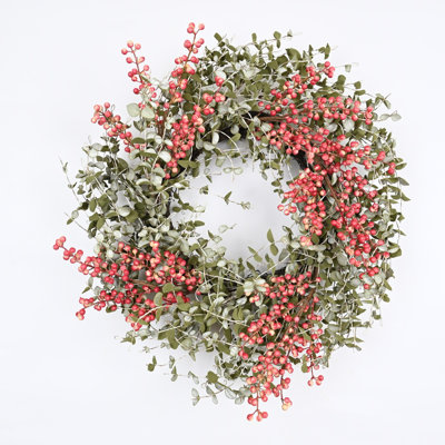 Latunja 24" Handcrafted Eucalyptus No Holiday Wreath