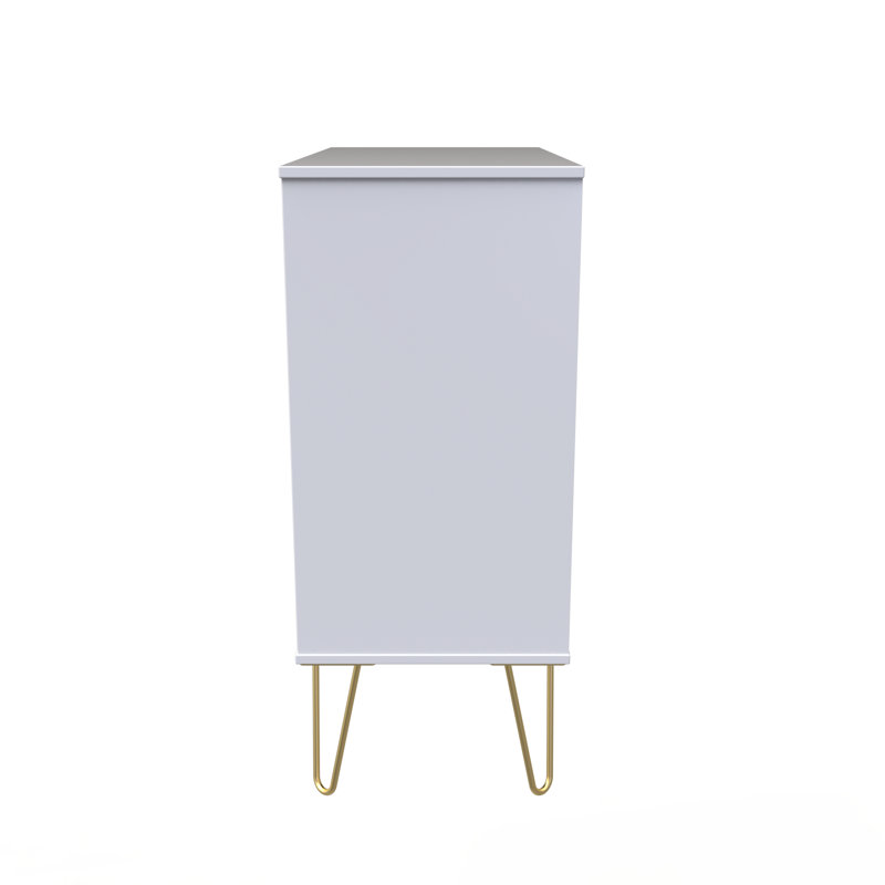Fully Assembled Alojz 4 - Drawer Chest of Drawers, Labrador Green/White