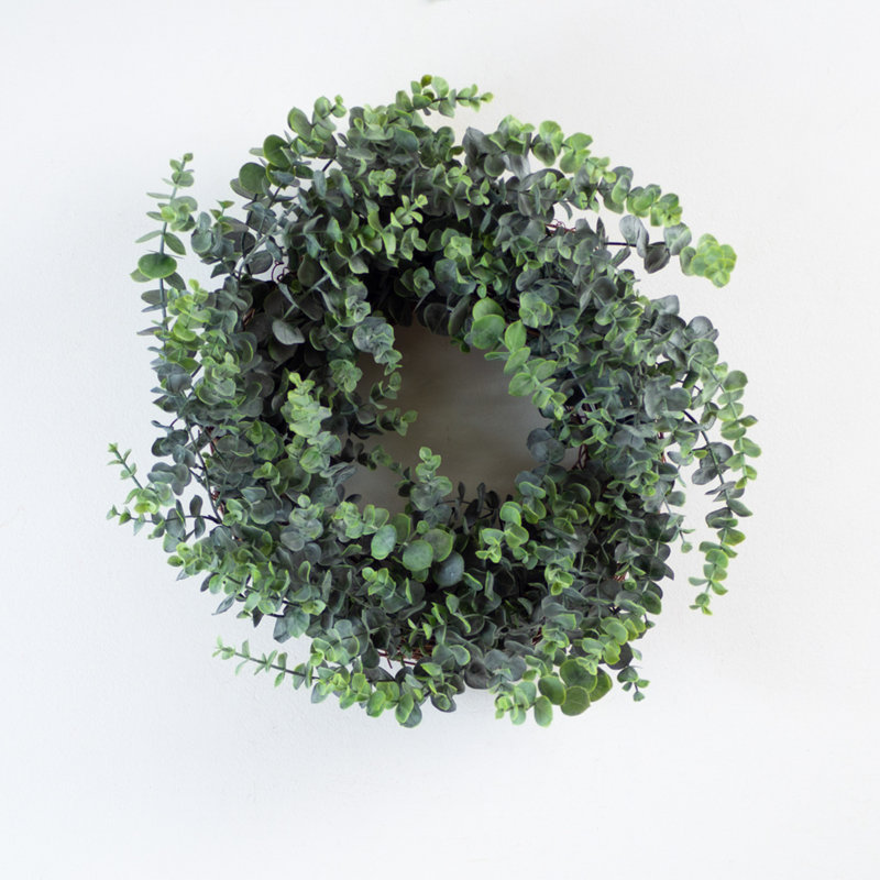 Handcrafted Faux Eucalyptus Wreath, 20" H x 20" W x 6" D