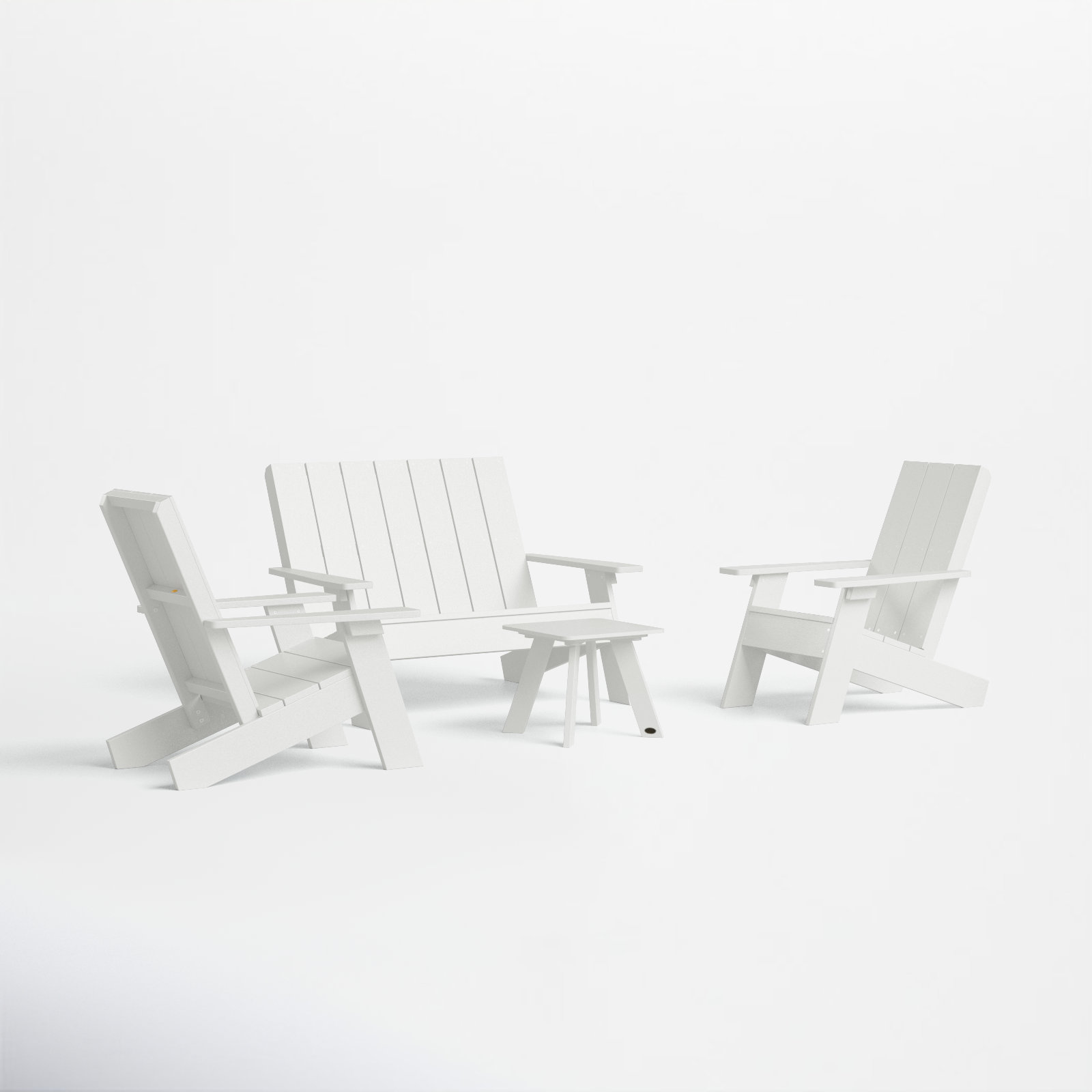Byrnes 4 - Person Patio Conversation Set, White