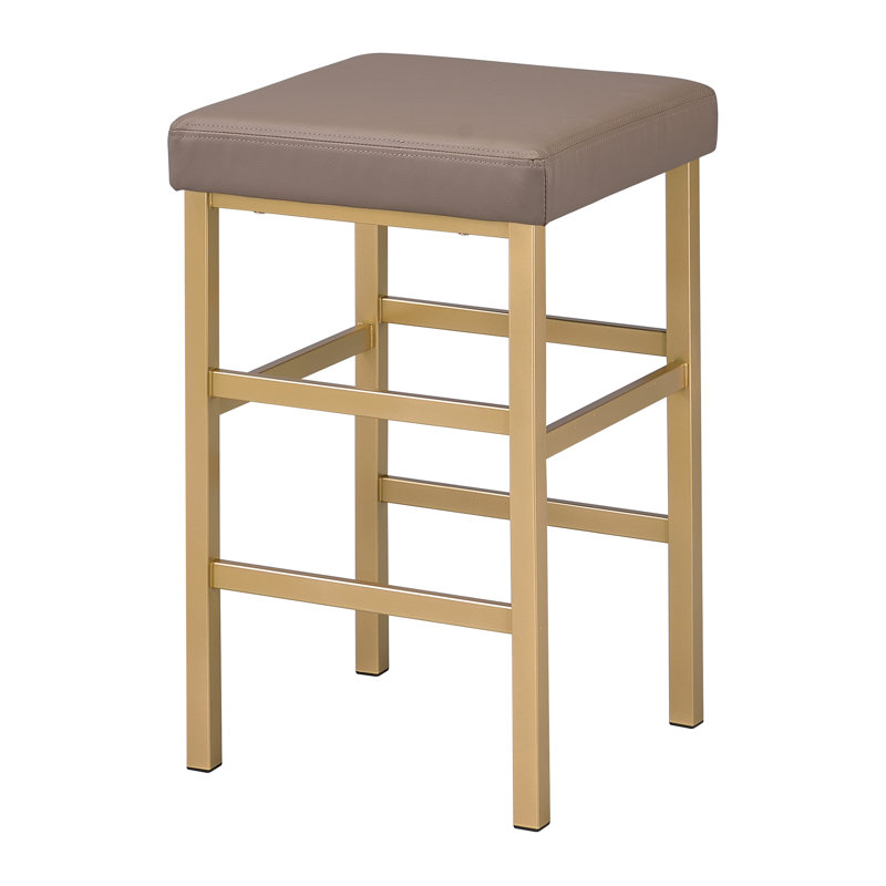 Tabouret de bar et de comptoir Fowey, Chameau, Doré, Tabouret de comptoir (assise de 26 po de hauteur)