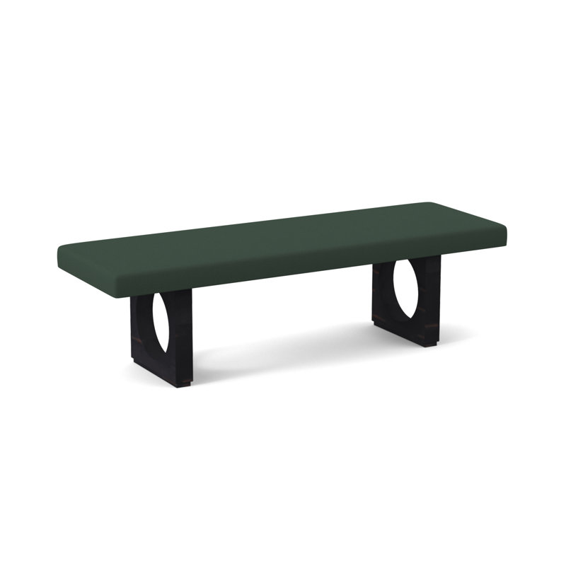 Void Upholstered Bench, Vintage Ebony, Edworth Ocean