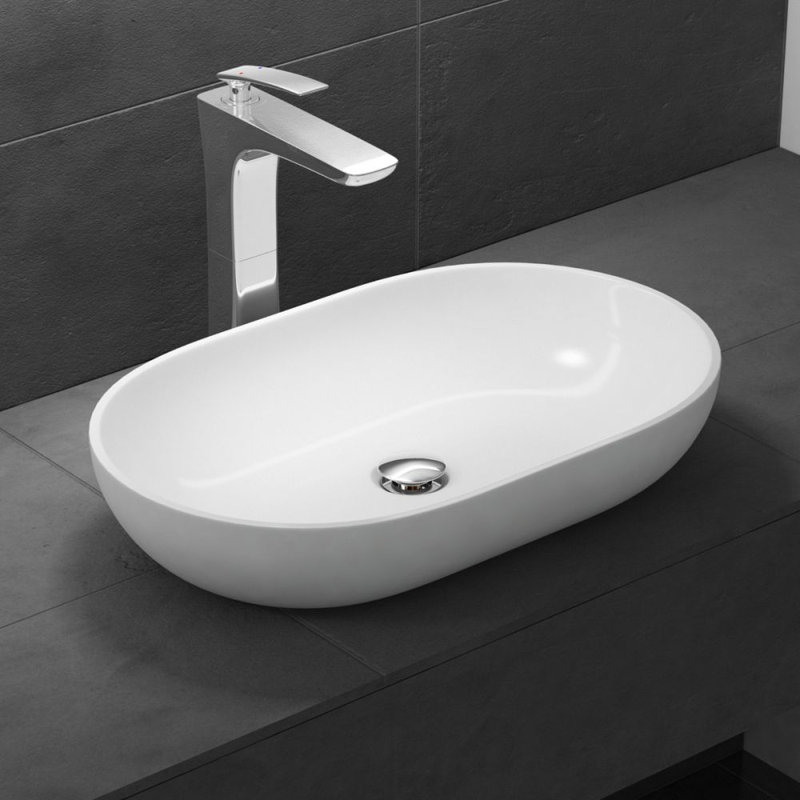 Durovin Bathrooms 340mm L x 540mm W Natural Engineered Stone Rectangular Sink