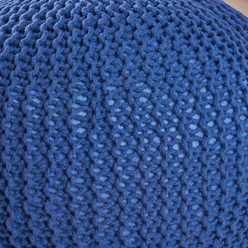 Pouf rond en coton Bordeaux