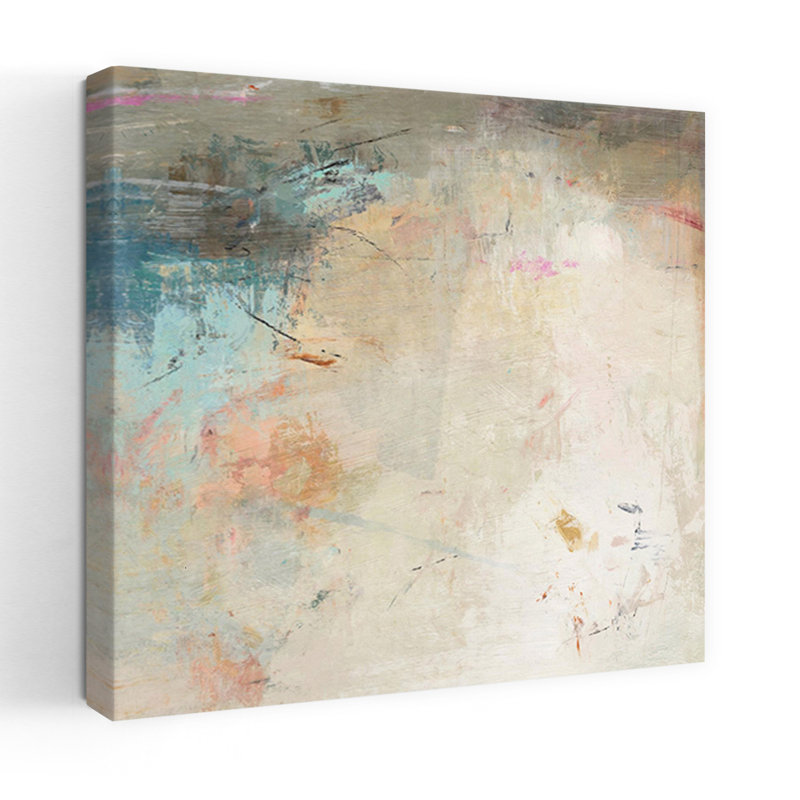 Art contemporain abstrait à marée basse, H 18 po x l 18 po