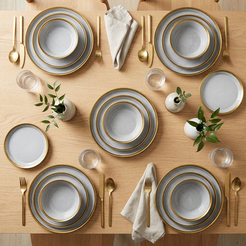 Service de table en porcelaine Stonei