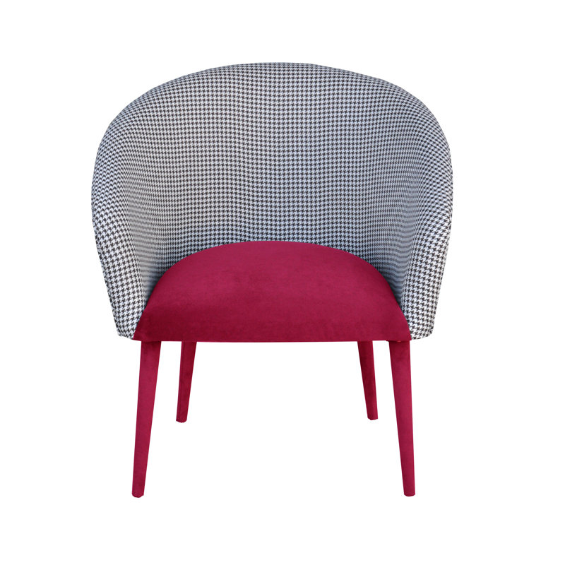 Plum Upholstered Barrel Chair, Pink